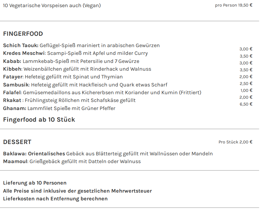 Preisliste
