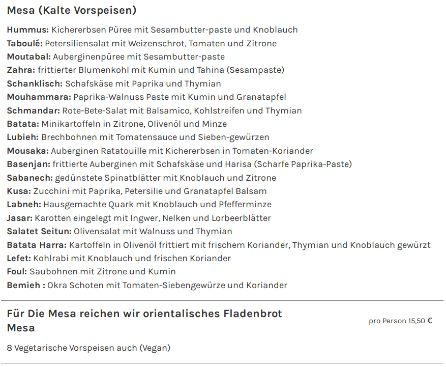 Preisliste