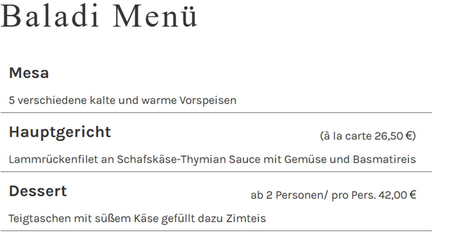 Preisliste