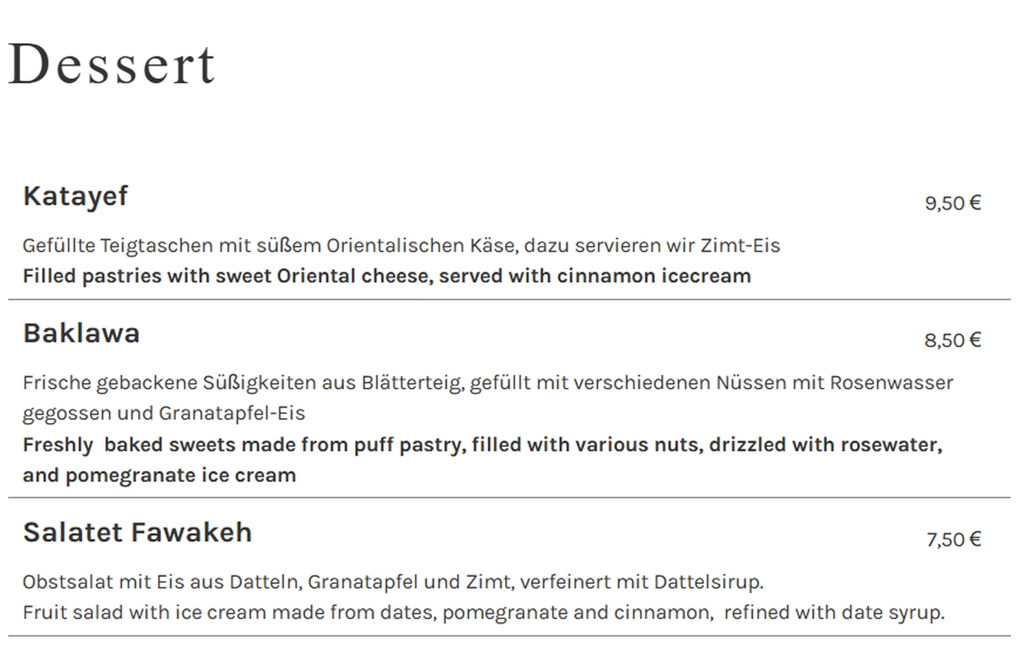 Preisliste